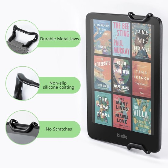 CoBak Veiligheidspolsband - Griphouder - Vingerhouder - Digitaal accessoire - Geschikt voor e-readers van 6-7,5 inch, zoals Kindle, Kobo, Voyaga, Lenovo en Sony - Groen - 15,5*4*1,5 cm van Merkloos — afbeelding 2