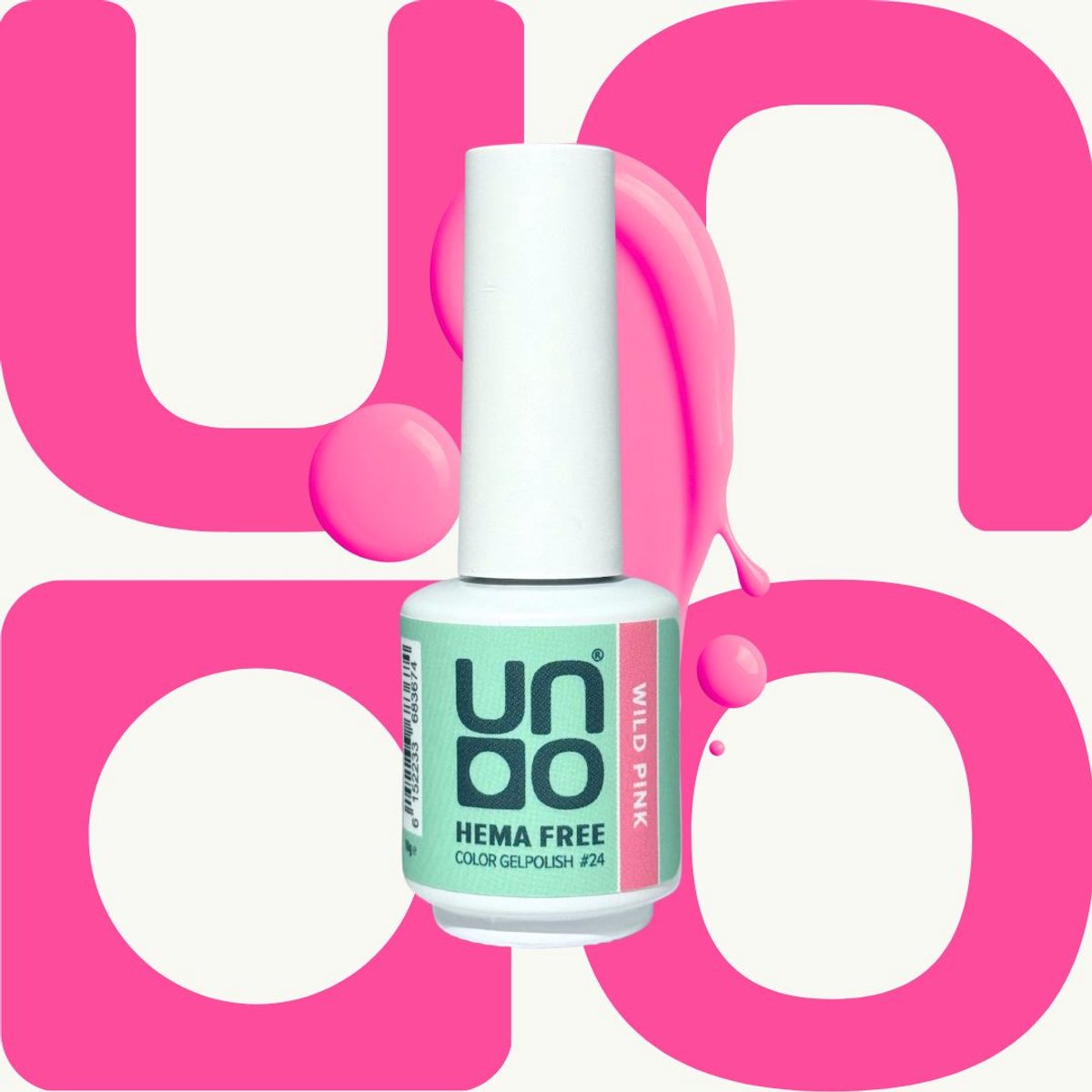UNO Color Gel Gellak - HEMA‑vrij – Wild Pink (neon roze) - Langhoudend - 10ml