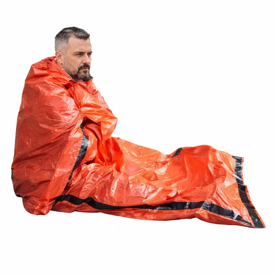 S4H Noodslaapzak 1 Stuks - Emergency Bivy / Survival Slaapzak - Waterdicht & Winddicht - Reddingsdeken Slaapzak - Noodpakket / Outdoor — afbeelding 4
