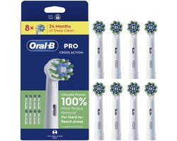 Oral-B Pro Cross Action Opzetborstels - Wit - 8 Stuks