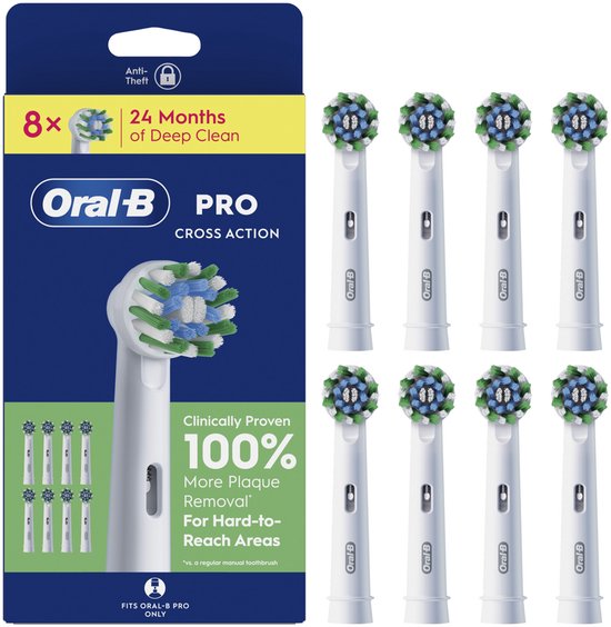 Oral-B Pro Cross Action Wit (8 stuks)