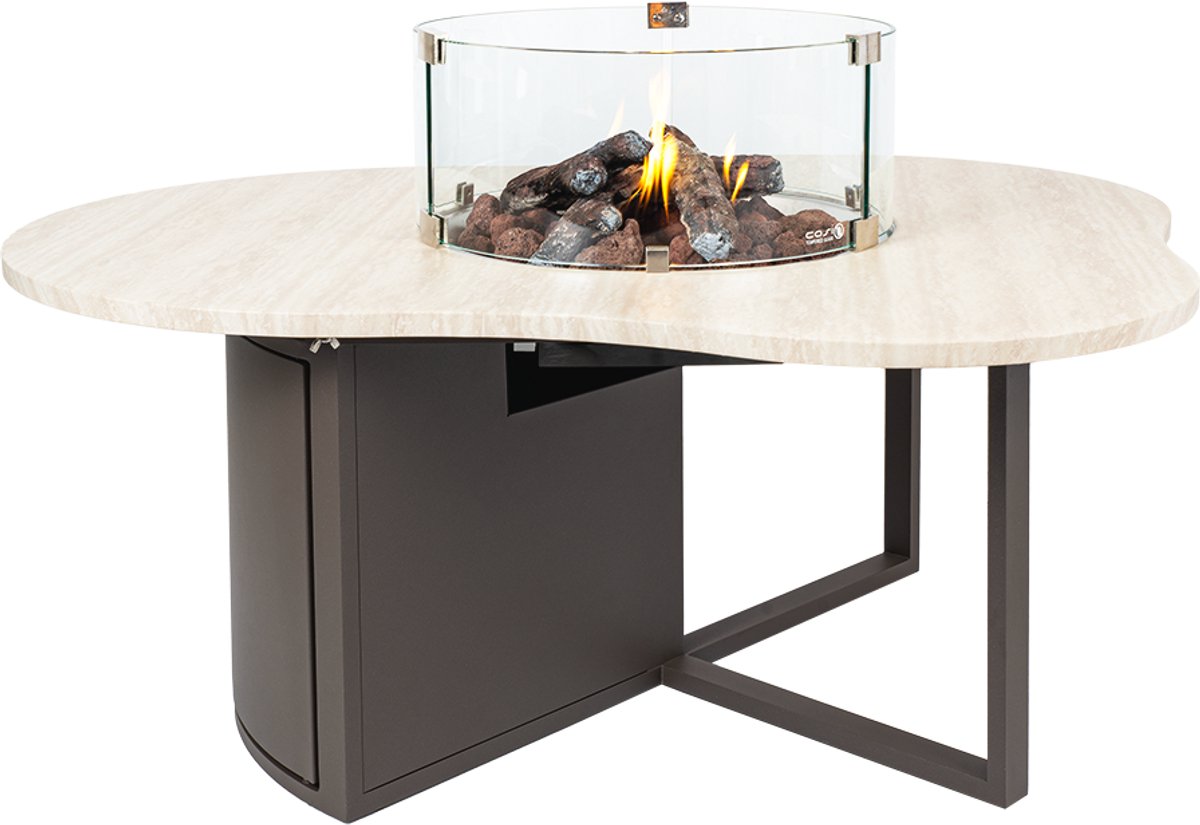 Cosi Cosiloft Novi - Fire Table - Espresso Brown with stone effect