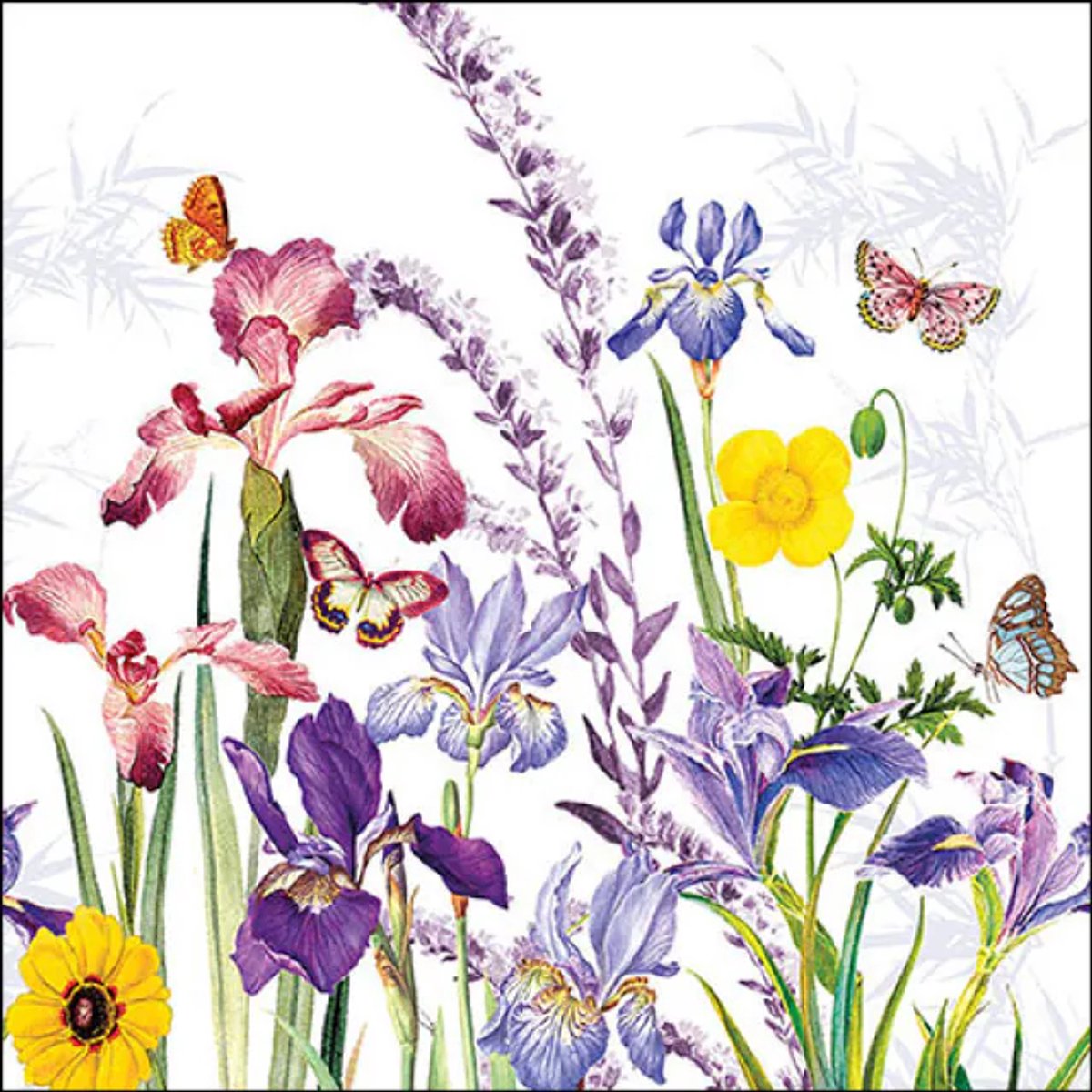 Servetten 20pcs / 33 x 33cm, Iris garden