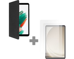 Gecko Covers Hoes + 2-Pack Tempered Glass geschikt voor Samsung Galaxy Tab A11 / A9 - Easy-Click Eco - Zwart