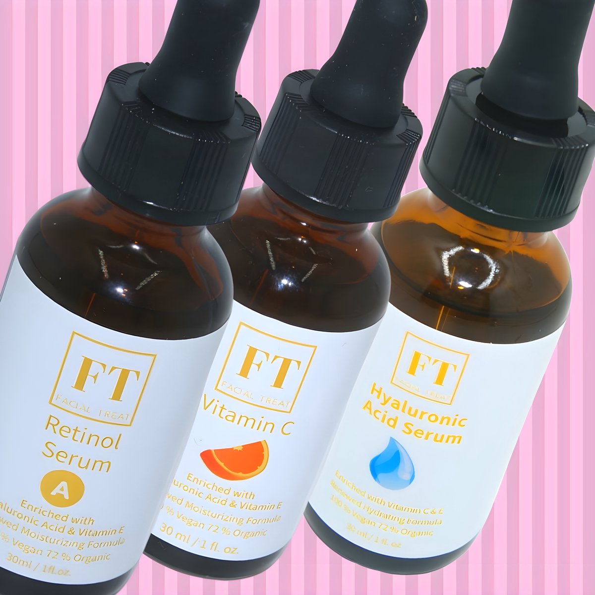 Serum Voordeelpakket - 3 Verschilllende Serums (2x) - Hyaluronzuur - Vitamine C - Retinol - Persoonlijke verzorging - Gezichtsverzorging - Van Alles 2 Stuks in het Voordeelpakket Serums