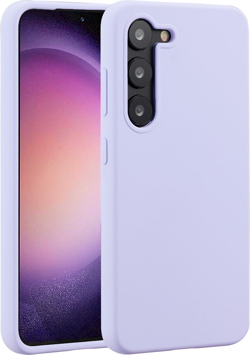 Accezz Hoesje Siliconen Geschikt voor Samsung Galaxy S23 - Accezz Liquid Silicone Backcover - Paars