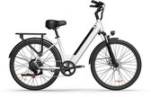 Elektrische fiets - Actieradius 100km - Verwijderbare batterij 48V 10.4Ah - Motor 250W - 7 versnellingen - 26 Inch City Commuter EBike - Wit