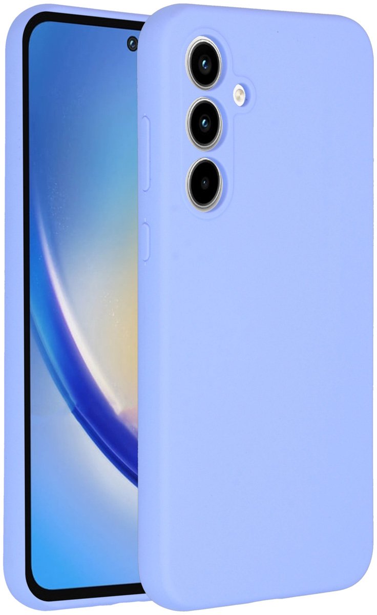 Accezz Hoesje - Geschikt voor Samsung Galaxy A35 - Liquid Silicone Backcover - Paars