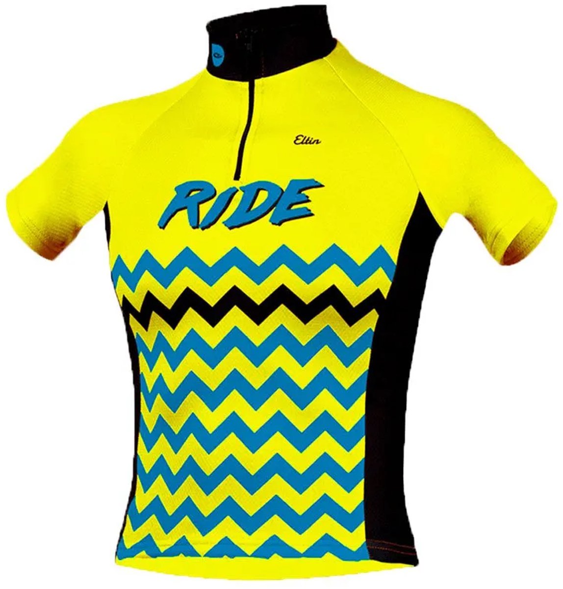 Eltin Ride Korte Mouw Wielertrui Geel 6 Years Jongens,Meisjes