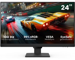 SNJY® Gaming Monitor - Monitor Gaming - Monitor met Luidspreker - 24 Inch - 1920x1080p - 100Hz - Zwart