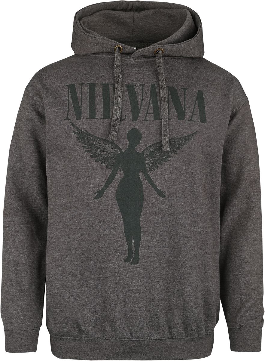 Nirvana Angel Heren Trui met capuchon - houtskool - XL