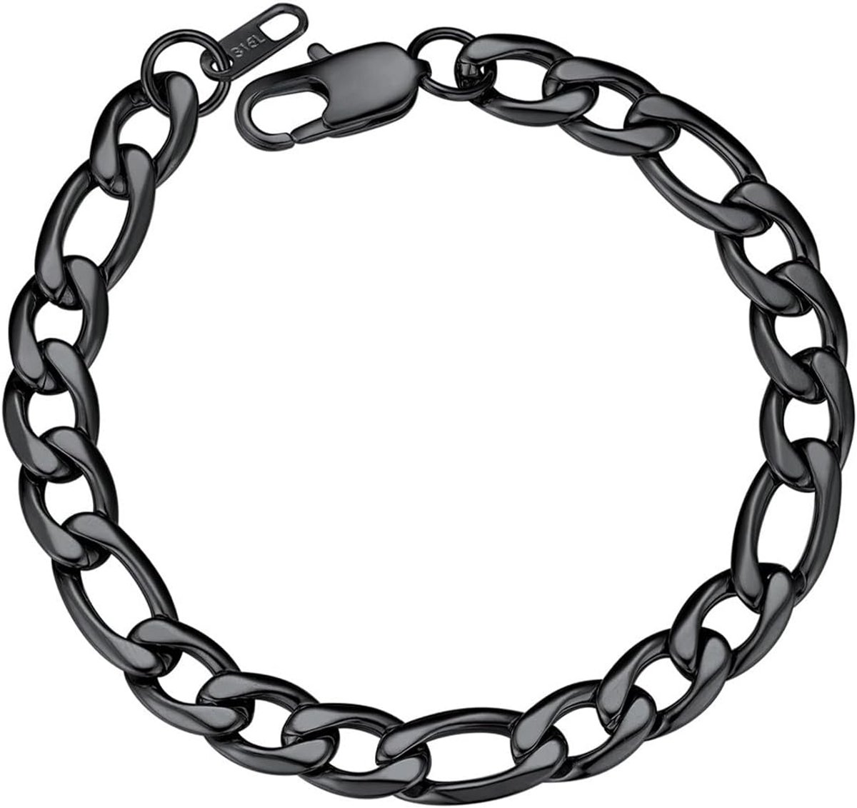 Roestvrijstalen Schakelarmband Figaro 9mm Dames Heren - Goud Zilver Zwart Mode Sieraad