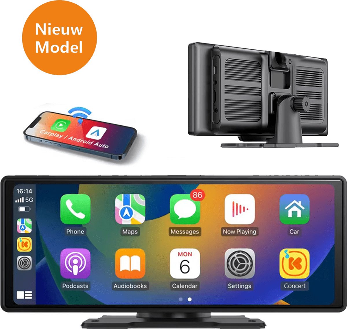 VCTparts Navigatiesysteem Smart Touchscreen Scherm Beeldscherm 10inch [Draadloos Apple Carplay & Android Auto]