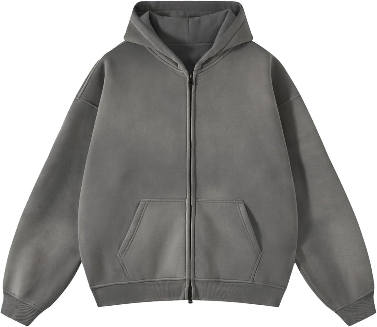 Oversized Fleece Hoodie met Rits voor Heren en Dames - Basic & Comfortabele Sweater