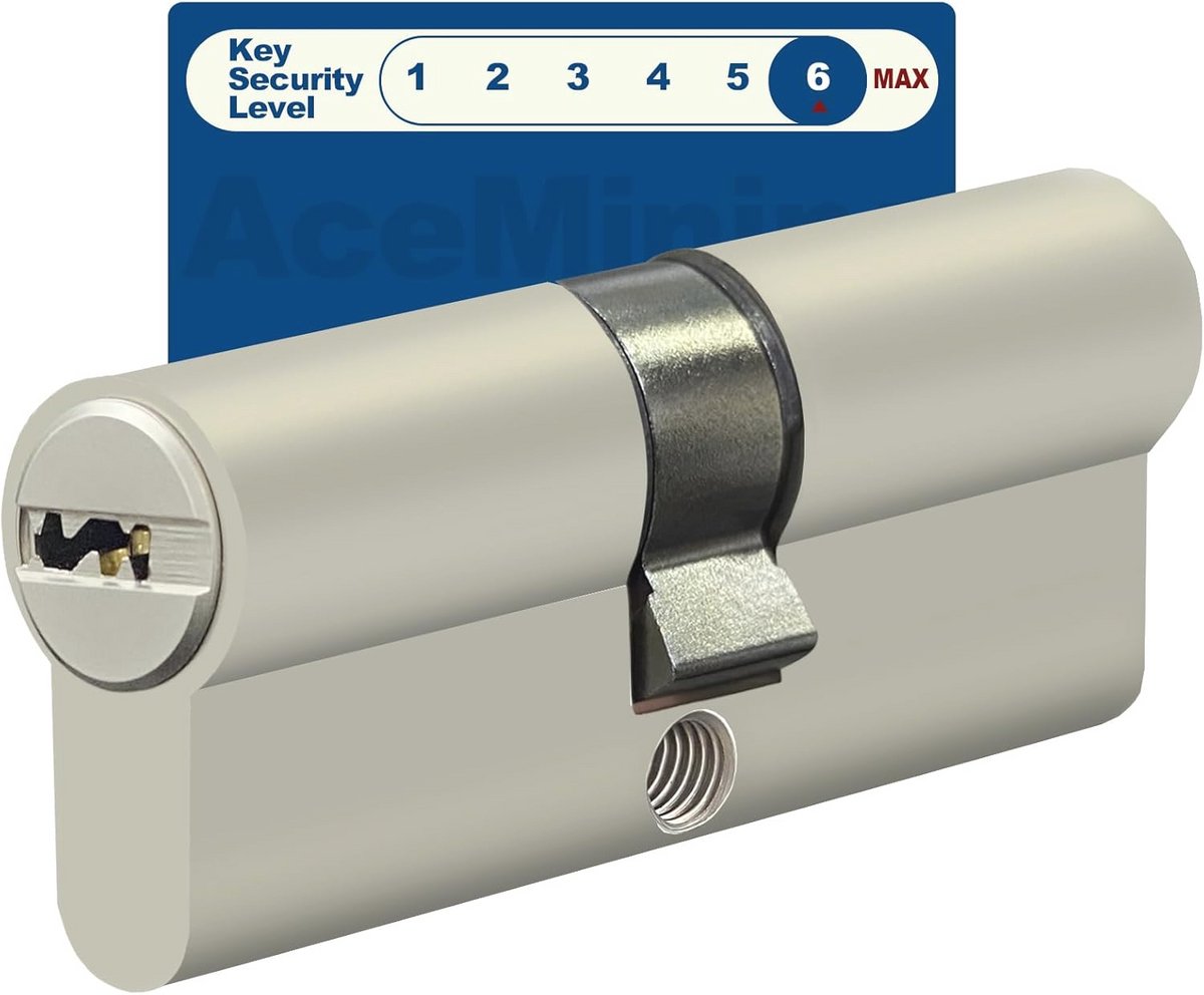 Cilinderslot 30/30 - 60 mm Deurslot met 3 Sleutels en Diefstalbeveiliging