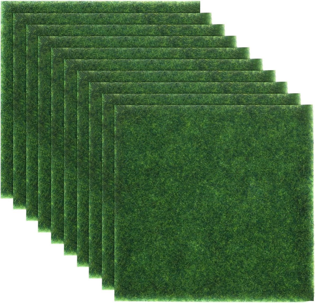 Allecta - Kunstgrastapijt 10 stuks 15x15 cm voor binnen en buiten - tuin, gazon, terras.