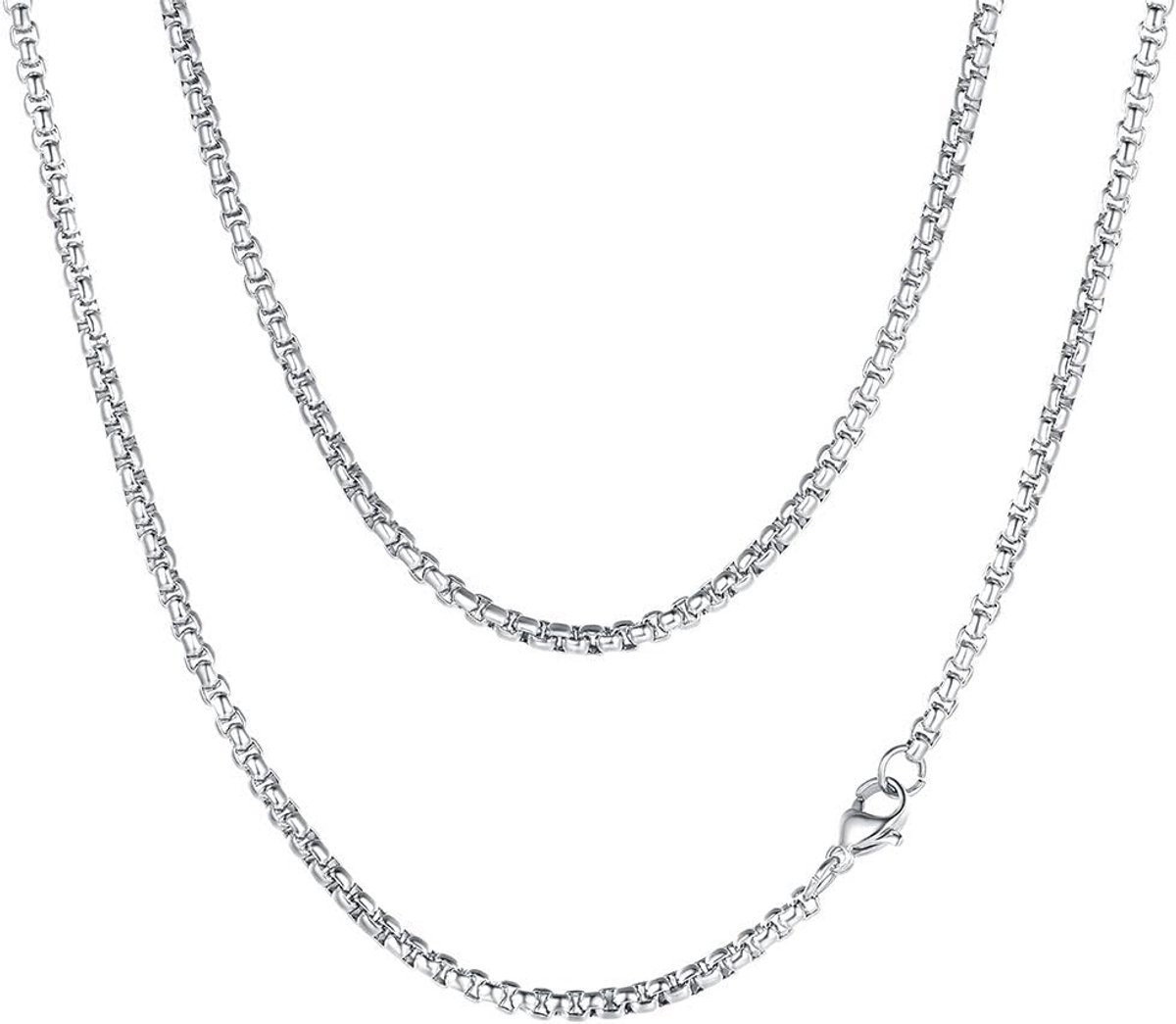 Verstelbare Venetiaanse Ketting voor Heren - Roestvrij Staal, 3 mm-6 mm, Geschikt voor Elke Gelegenheid