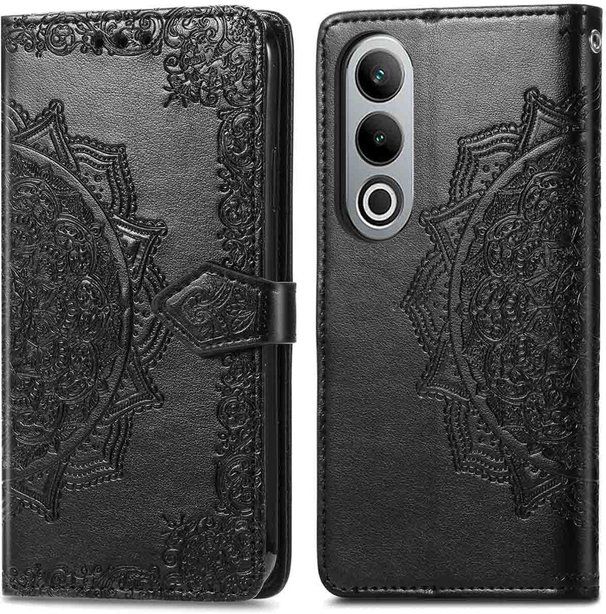 imoshion Hoesje - Geschikt voor OnePlus Nord CE 4 - Mandala Bookcase - Zwart