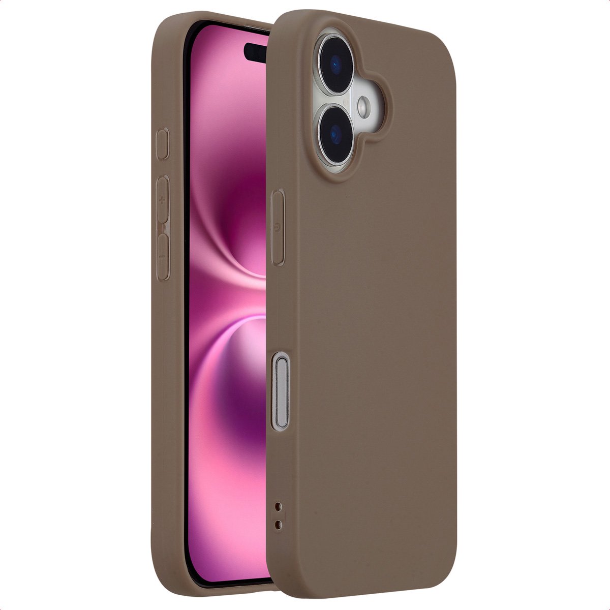 imoshion Hoesje - Geschikt voor Apple iPhone 16 - Color Backcover - Bruin