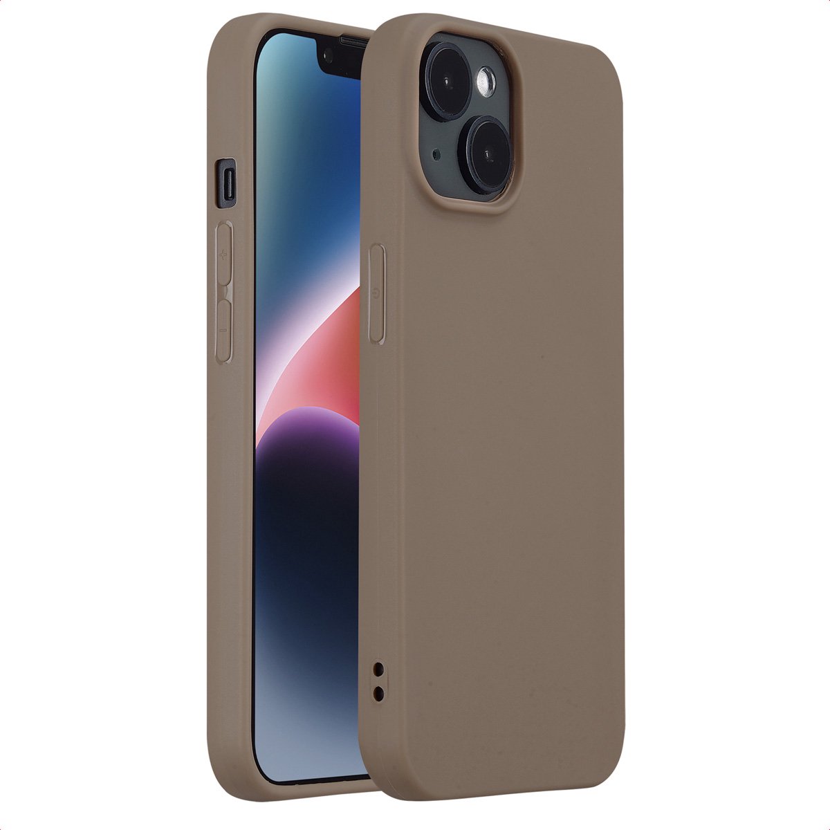 imoshion Hoesje - Geschikt voor Apple iPhone 14 - Color Backcover - Bruin