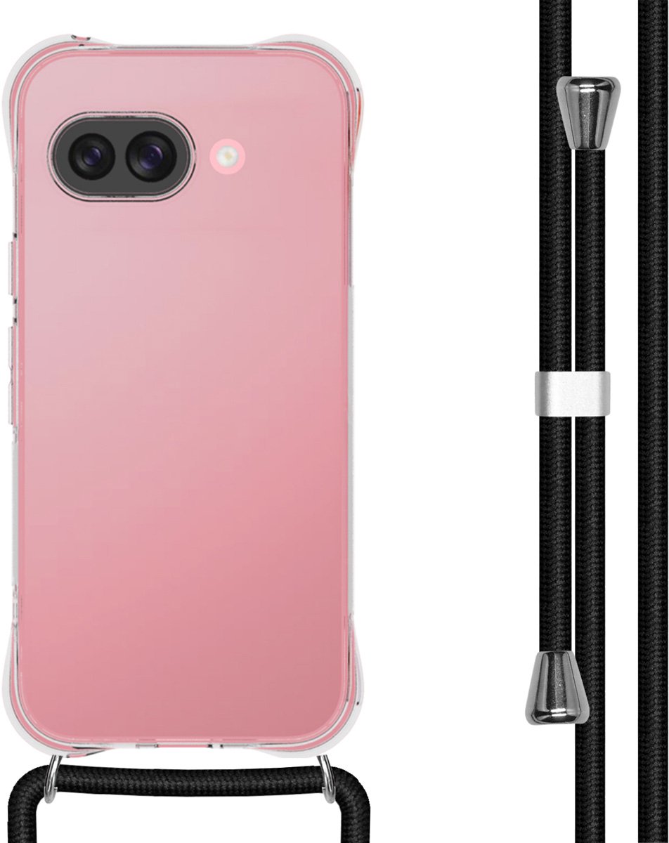imoshion Hoesje - Geschikt voor Google Pixel 9a - Backcover met koord - Zwart / Goud
