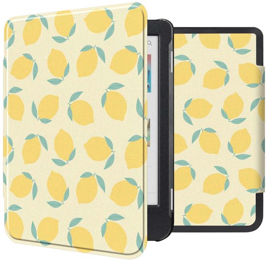 Étui pour liseuse imoshion - Compatible avec Kobo Clara Colour et Kobo Clara BW - Design Sleepcover Bookcase - Citrus Dream