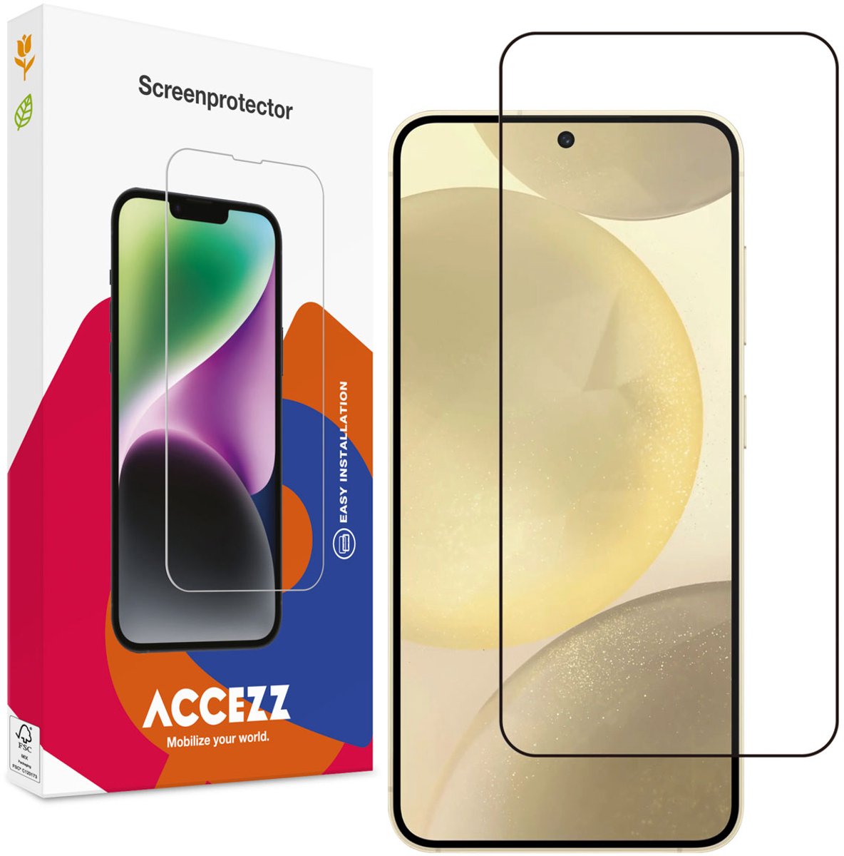 Accezz Screen protector - Geschikt voor Samsung Galaxy S24 Plus / S25 Plus - Gehard Glass Full Cover