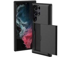 imoshion Hoesje met Pasjeshouder - Geschikt voor Samsung Galaxy S22 Ultra - Zwart