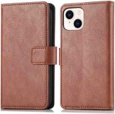 imoshion Hoesje - Geschikt voor Apple iPhone 14 / 13 - Luxe Bookcase - Bruin