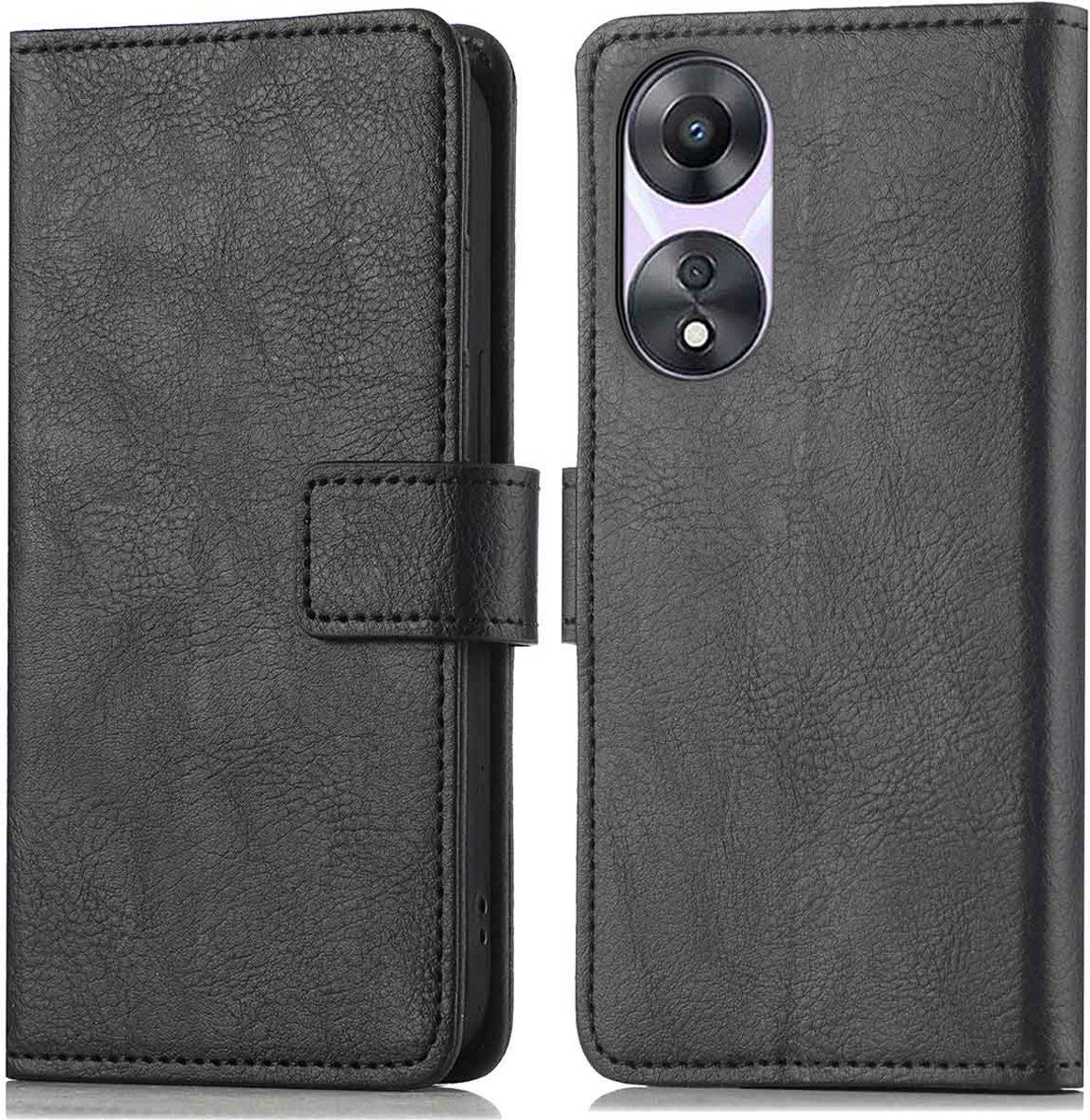 imoshion Hoesje - Geschikt voor Oppo A58 - Luxe Bookcase - Zwart