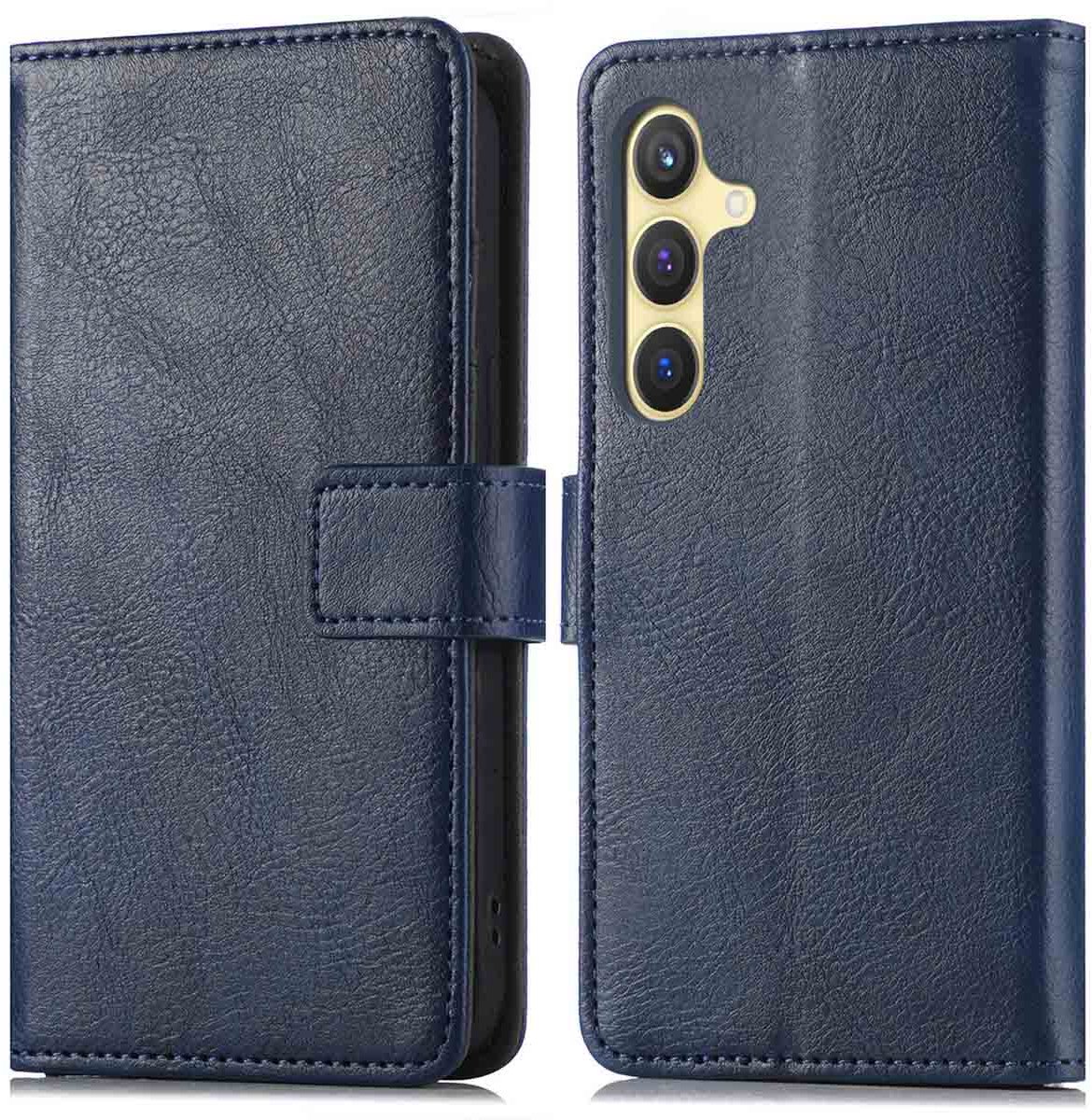 imoshion Hoesje - Geschikt voor Samsung Galaxy S24 Plus - Luxe Bookcase - Donkerblauw