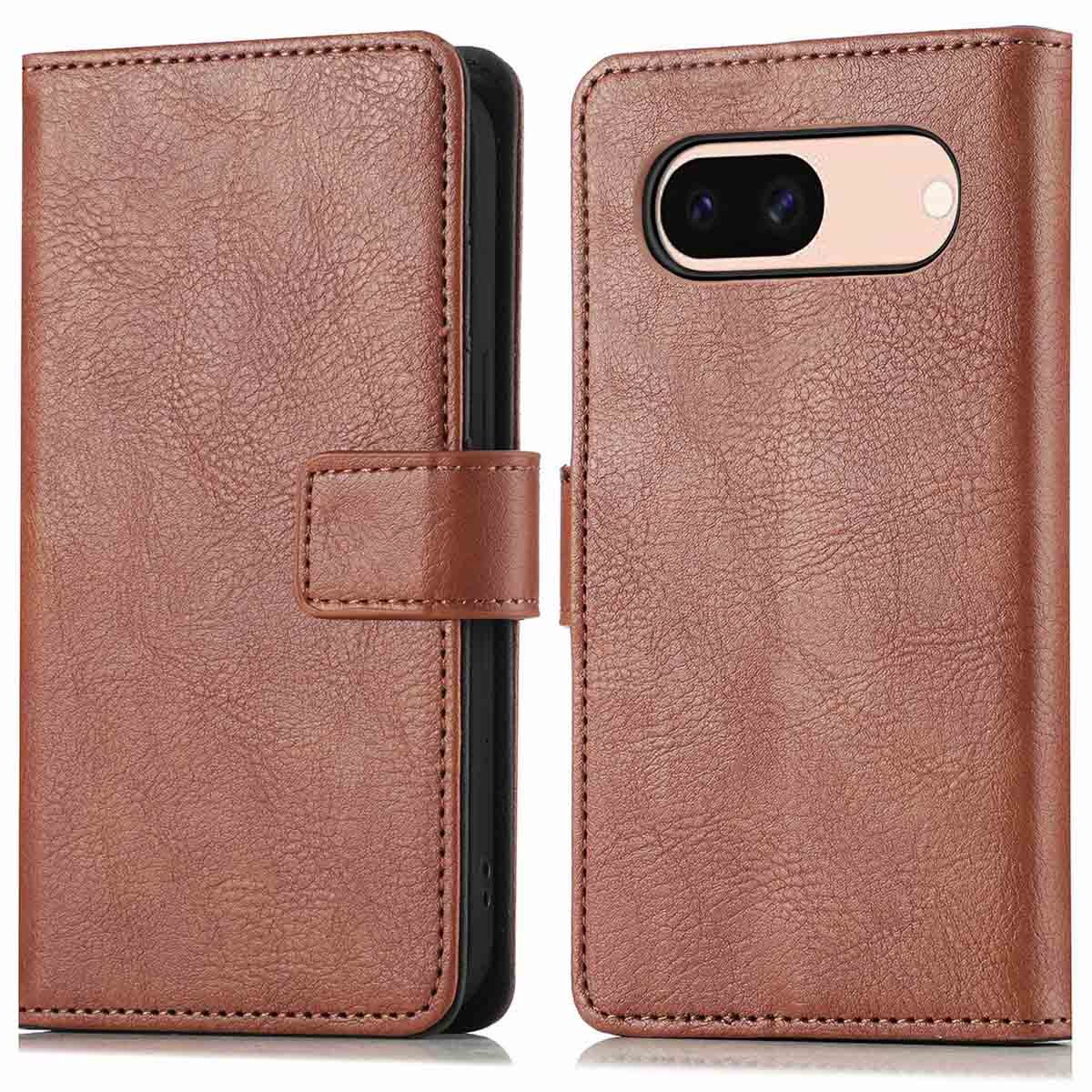 imoshion Hoesje - Geschikt voor Google Pixel 8a - Luxe Bookcase - Bruin