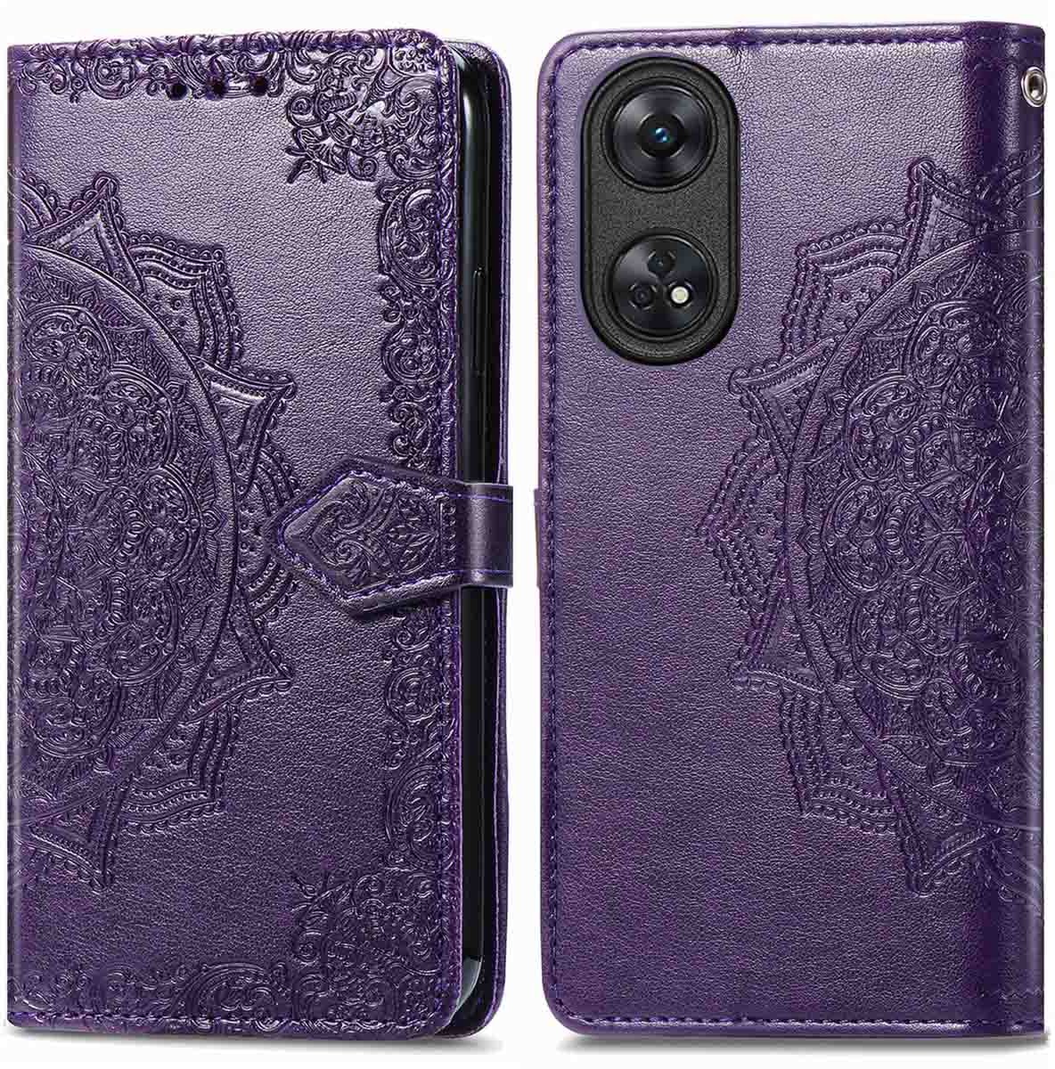imoshion Hoesje - Geschikt voor Oppo Reno 8 T (4G) - Mandala Bookcase - Paars