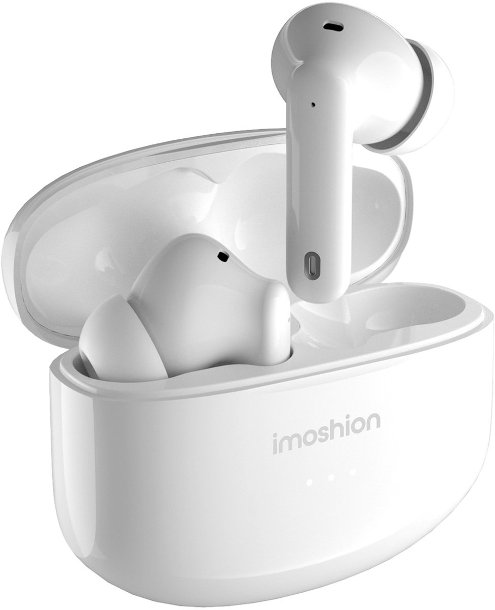 iMoshion Aura Pro Earbuds - Draadloze Oordopjes met Active Noise Cancelling (ANC) - Wireless Bluetooth Earphones - Oortjes geschikt voor Apple en Android - Wit