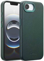 Accezz Hoesje - Geschikt voor iPhone 17e / 16e - geschikt voor MagSafe Leather Backcover - Cedar Green
