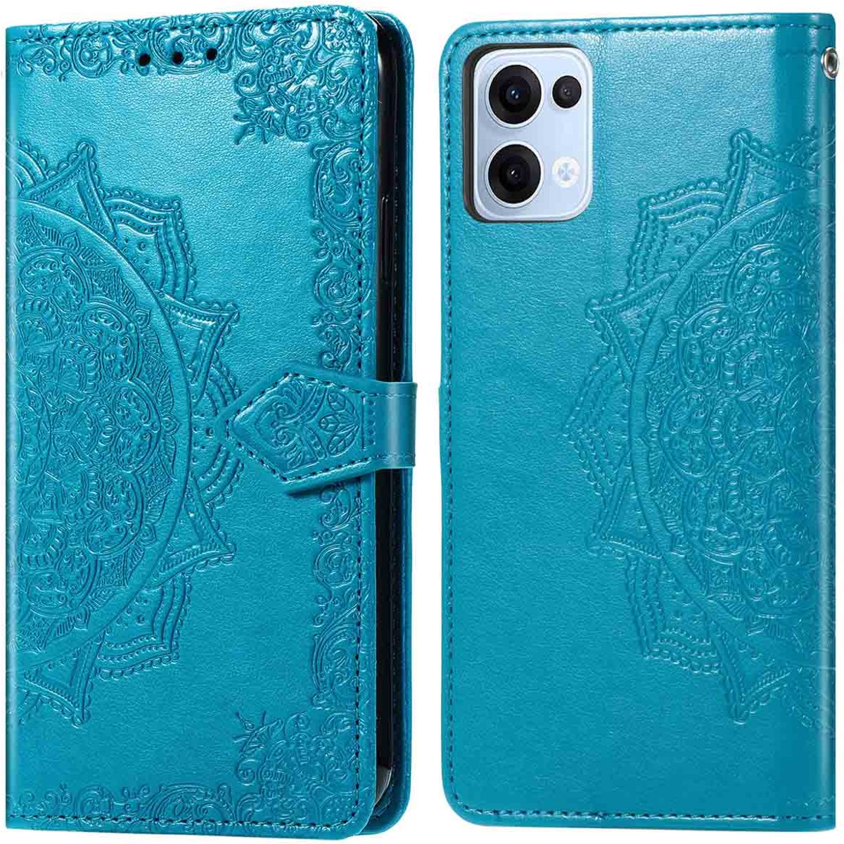 imoshion Hoesje - Geschikt voor Oppo Reno 13 - Mandala Bookcase - Turquoise