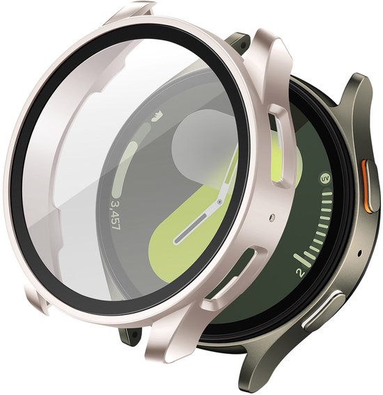 Screen protector - Geschikt voor Samsung Galaxy Watch 7 - 40 mm - Full Cover Hard Case / Beschermend Hoesje - Sterrenlicht