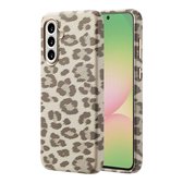 Coque Selencia pour Samsung Galaxy A56 (5G) - Coque arrière Sabi à imprimé léopard compatible MagSafe - Ivoire doux