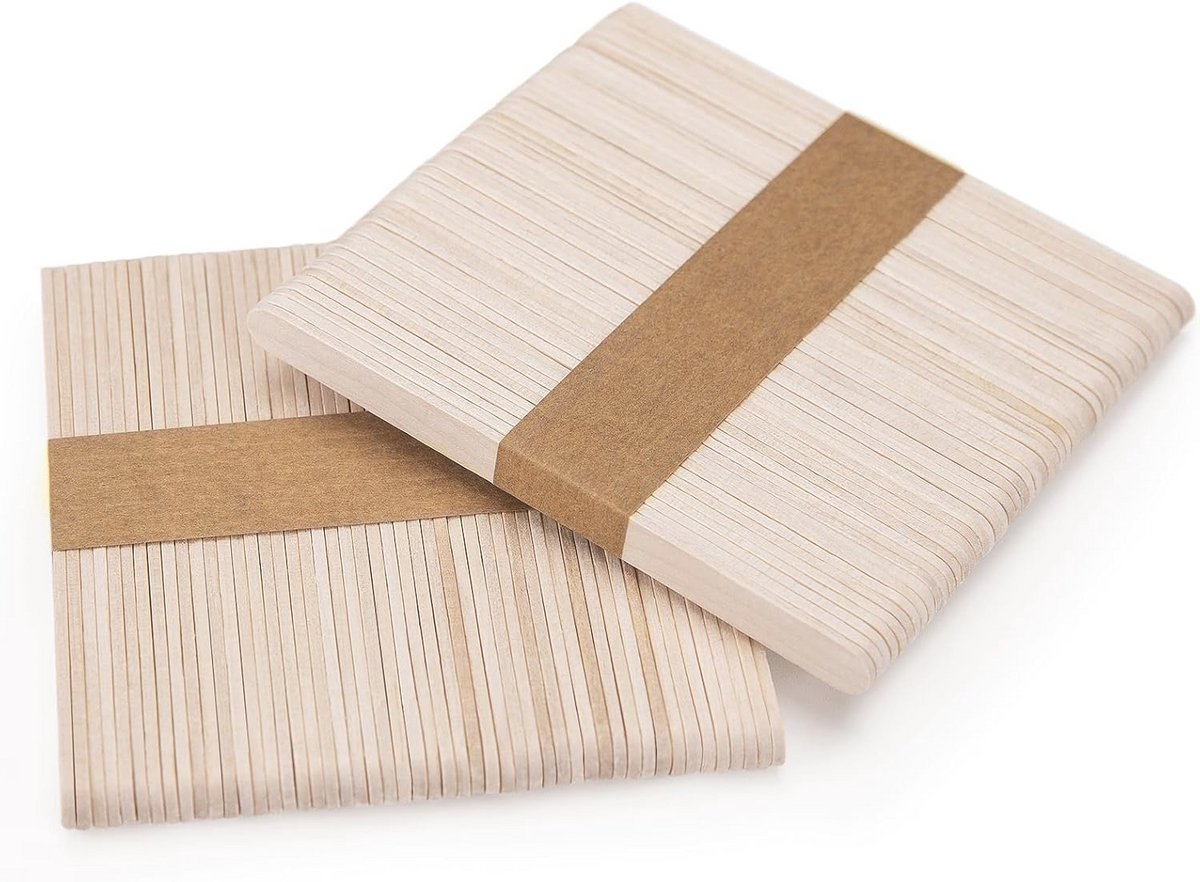 Houten Stokjes voor Knutselwerk - 100 Stuks, 114 mm x 9 mm x 2 mm