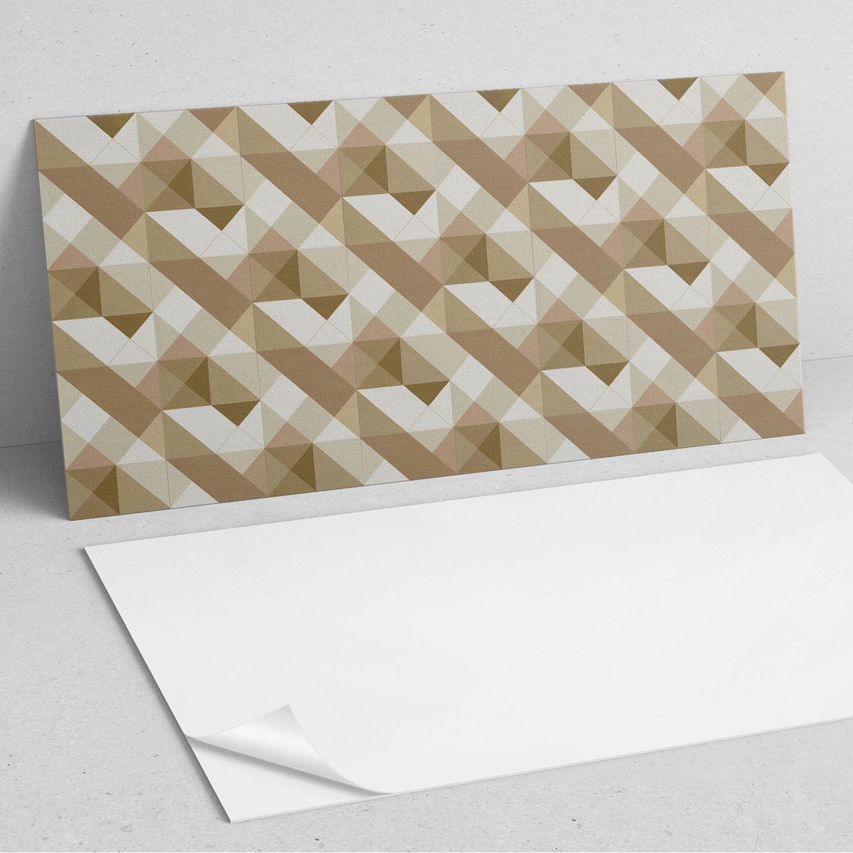Coloray Wandpanelen Zelfklevend - Geometrische vormen in aardetinten PVC Wandpanelen - 120