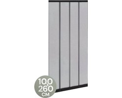 O'DADDY® Vliegengordijn Lamellenhor - 100x260 cm - Deurgordijn - Hordeur - Aanpasbaar Ontwerp - Glasvezel - Deurhor Zwart