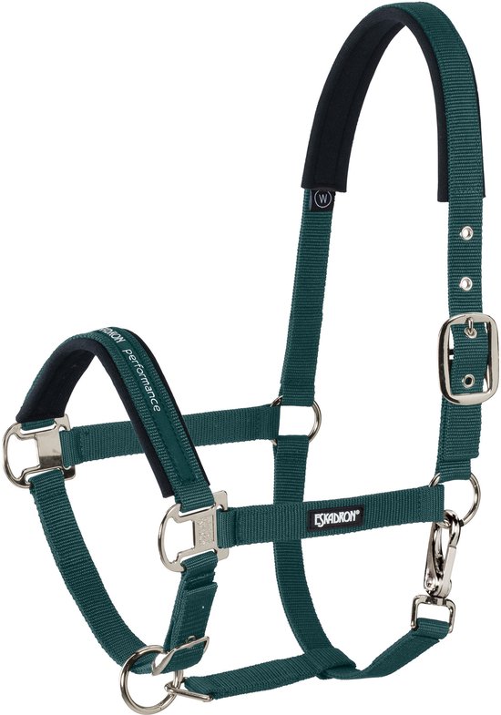 Eskadron Halster Classic Sport met doorn sluiting Racinggreen - Full (W) | antraciet | Halstertouw paard Eskadron Halster Classic Sport met doorn sluiting Racinggreen - Full (W) | antraciet | Halstertouw paard
