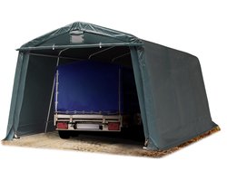 TOOLPORT Tentgarage 3,3 × 4,7 m Premium Carport van PE 600 N – Overkapping / Opslagtunnel, Groen