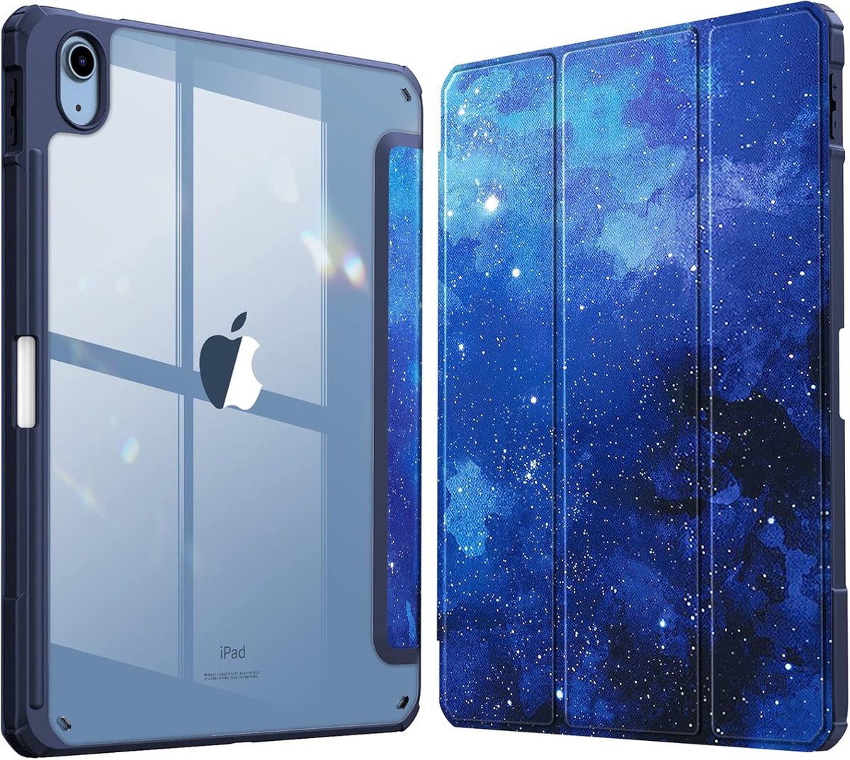 Zandarix Geschikt voor Apple iPad A16 (2025) - Book Case - Automatische Slaap/Waak Functie - Ingebouwde Potloodhouder - Tablethoes - Sterrenhemel