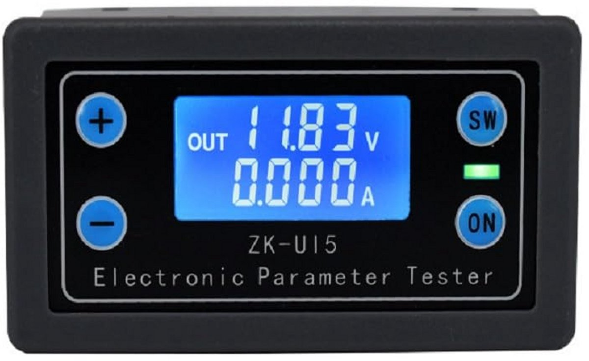 Multifunctionele DC Voltmeter en Ampèremeter met Digitaal Scherm - Accu Capaciteit en Laad Tester