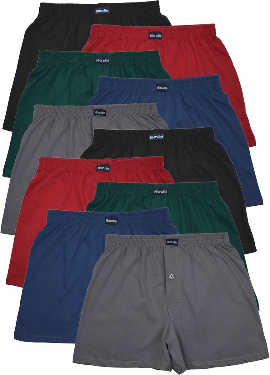 Boxershorts voor mannen - 100% katoen - Set van 6 - Met en zonder opening - Naadloos - Maten 4-10