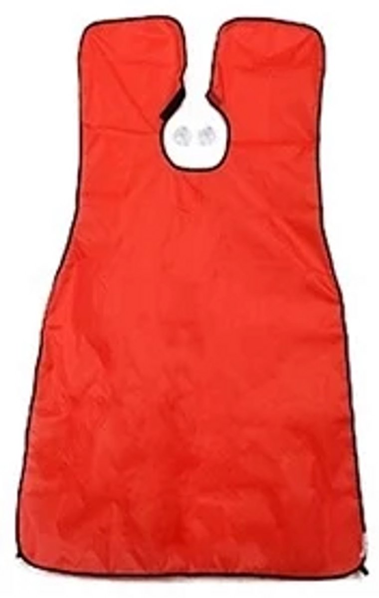 Gadgetpoint - Scheer Schort - Scheren - Baardcape met zuignappen - Baard scheren - Haaropvanger - Rood