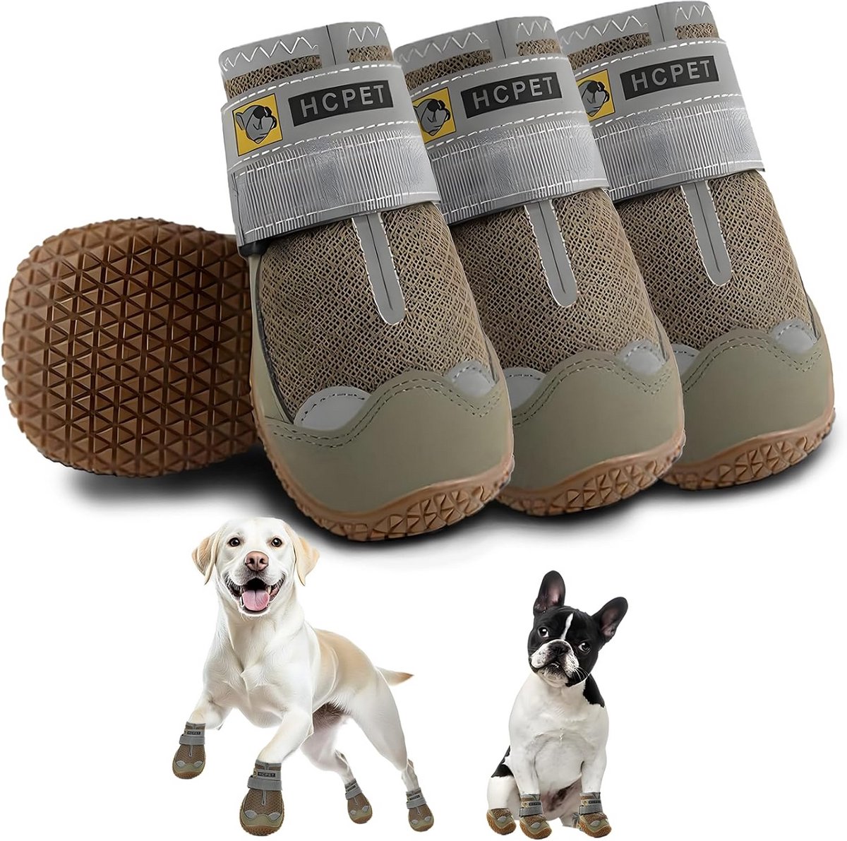 Ademende Hondenschoenen voor Kleine Honden met Antislip Zool en Reflecterende Banden