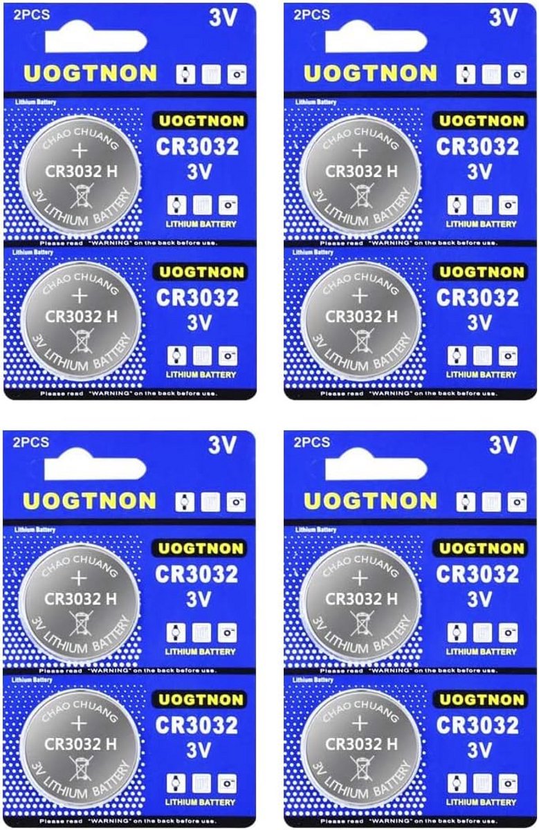3V Lithium Knoopbatterij CR3032 - 8 Stuks
