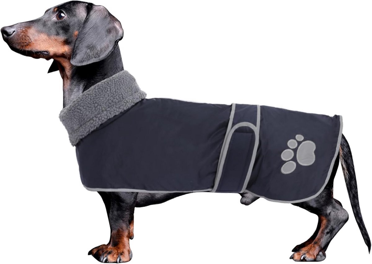 Waterdichte Winterjas voor Honden met Warme Flanellen Voering en Verstelbare Banden